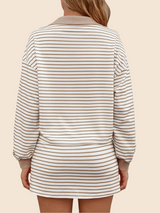 Women's Casual Striped Two-Piece Set